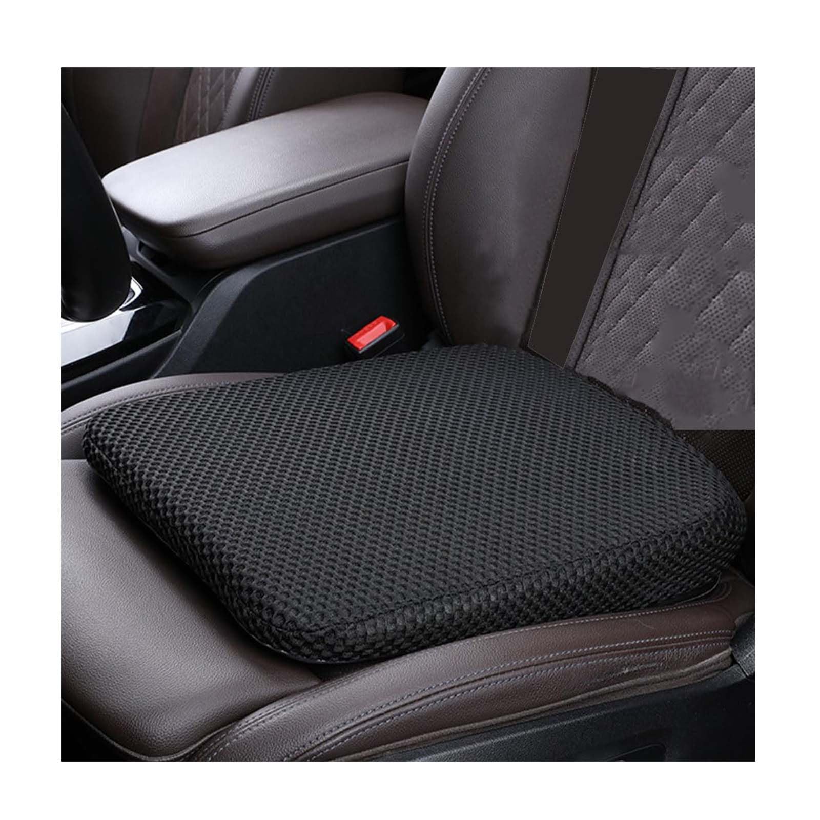 TRQCHIPS for VW T-Cross T-ROC T-ROC Sport Caravelle Sharan Passat S Car Seat Cushion, Mat Breathable Mesh Memory Foam Heightening Booster Seat Pad, Ergonomic Driver Seat,6cm