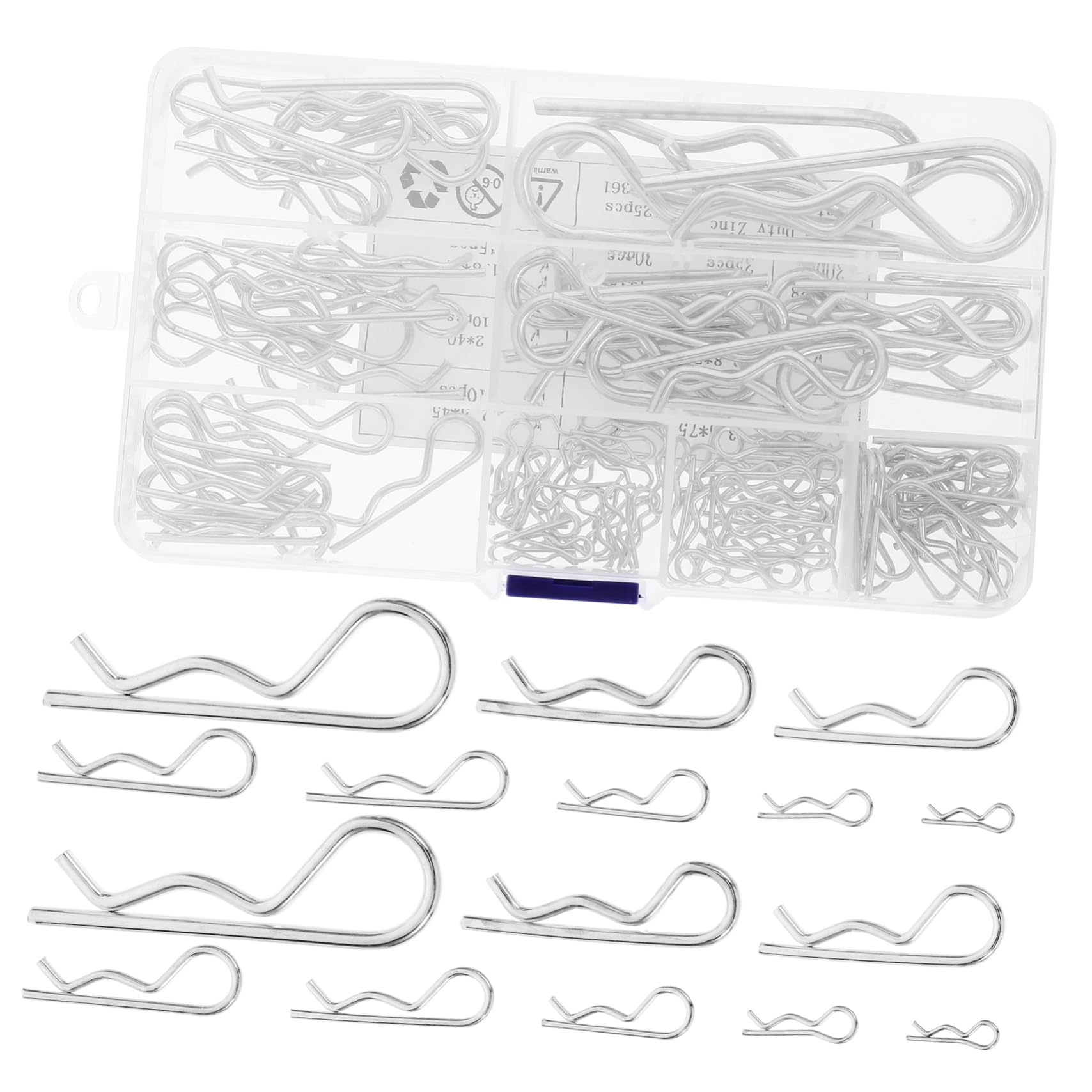 GLEAVI 625stücke Teiliges Förmigen Sicherheitsclips Aus Edelstahl Federstecker Für Maschinenreparatur Rasenmäherwartung Und -service Robuste Langlebige Verbindungselemente Für