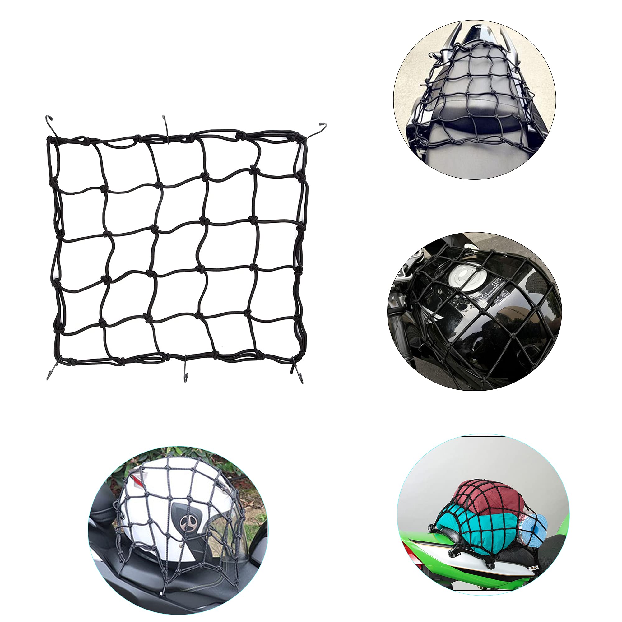 bungee net motorcycle helmet 2 Package 6 Hook Cargo Net for Motorbike Bikes Elasticated Bungee Cord Cargo Net Luggage Mesh Bungee Net Storage Tie Down Color:Rootbeer Crawdad Loungefly Disney Minnie Mouse AuntUncle Tag Easy to Use