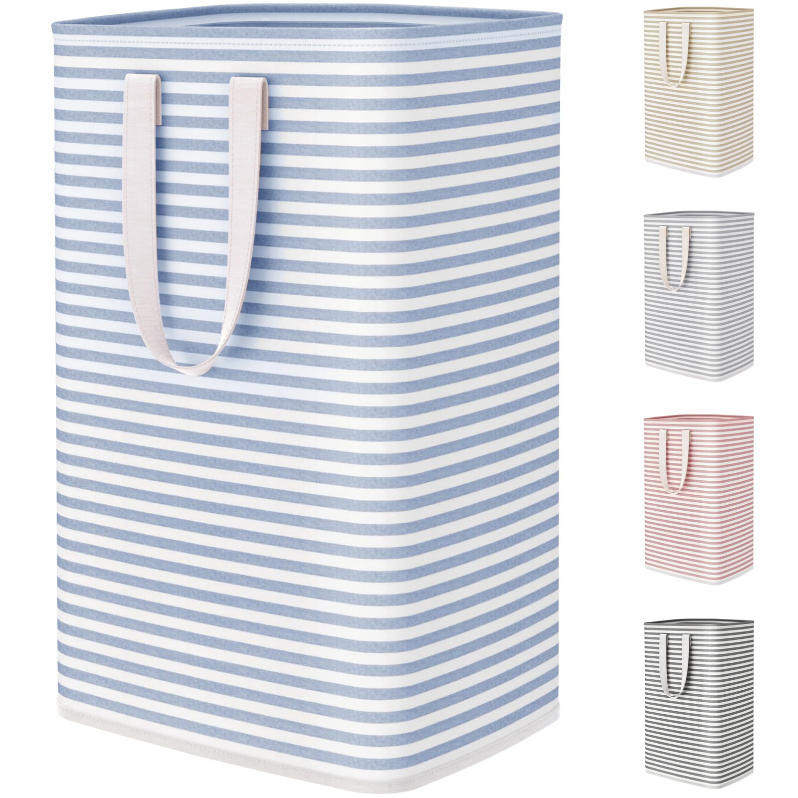 Lifewit 75L Large Collapsible Laundry Basket with Extended Handles, Blue
