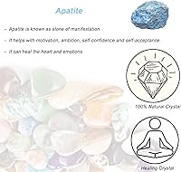 Vista 3 de Cristales en bruto de apatita, cristales curativos grandes de 1.25-2.0 pulgadas, piedras naturales ásperas, cristal para pulir en tambor, cabujones