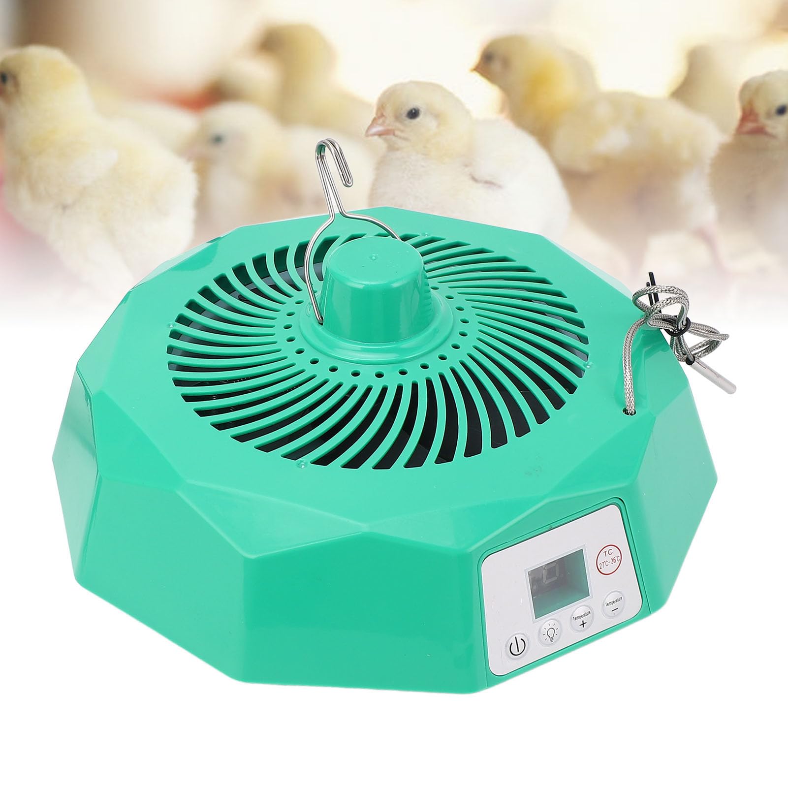 Zerodis Lampada Riscaldante per Bestiame, Riscaldamento per Animali Domestici, Lampada Riscaldante per Animali Domestici, con Telecomando, Temperatura Regolabile, (Plug 220v)