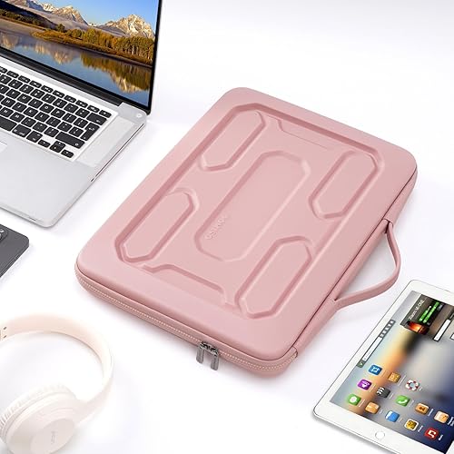Vista 65 de DOMISO Funda para laptop de 17 pulgadas con asa, bolsa de computadora a prueba de golpes, funda protectora de EVA impermeable para MSI GS73VR Negro