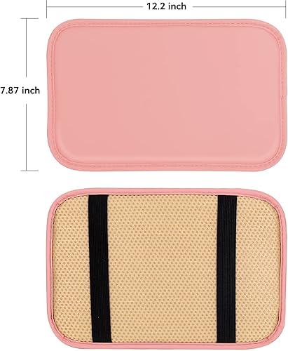 Miniatura 2 de Amiss Almohadilla de cuero sintético para consola central, protector universal para reposabrazos de automóvil, impermeable, antideslizante, suave,