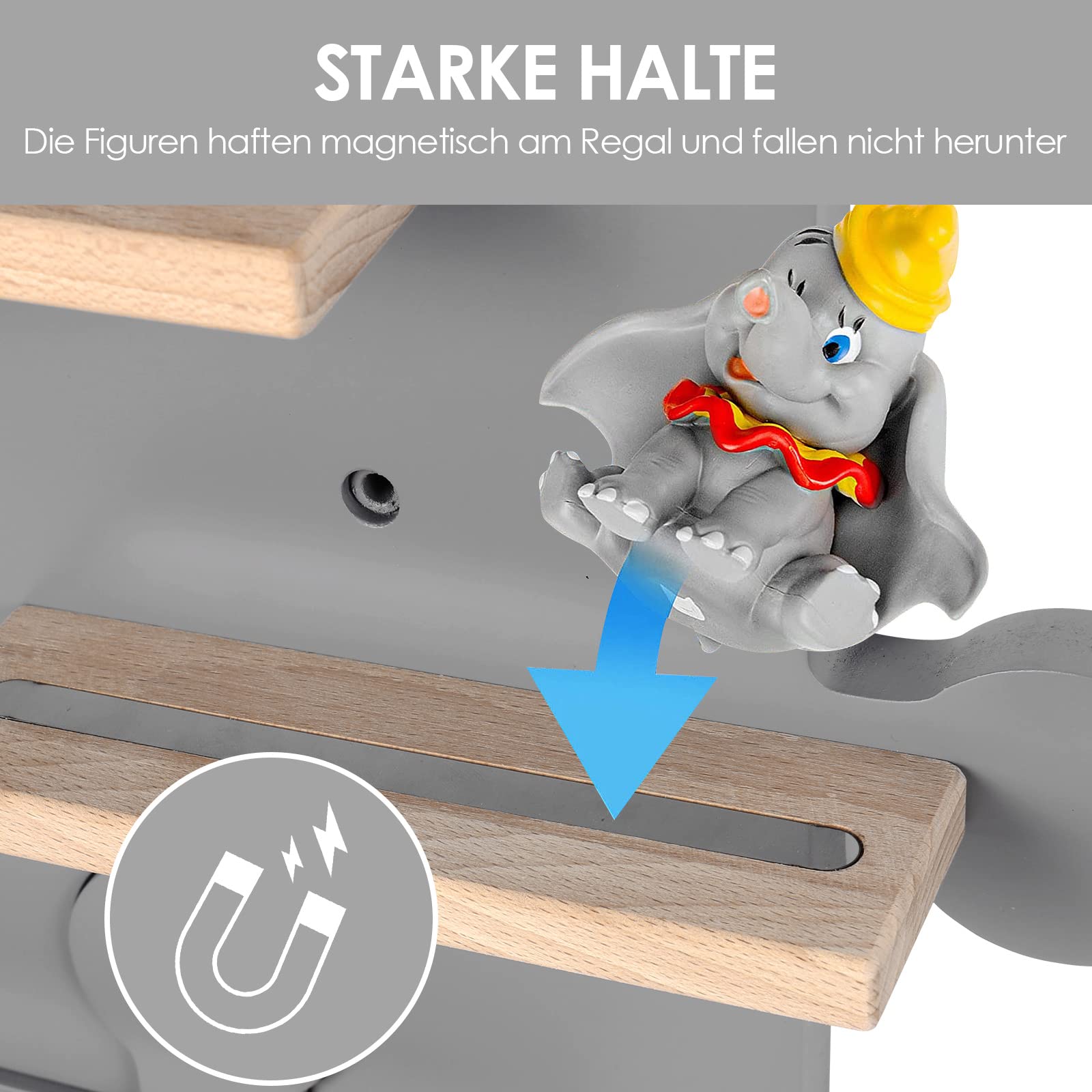 Étagère pour enfants, compatible avec Tonies, pour plus de 20 figurines, design puzzle, pour jouer et collectionner, pour chambre d'enfant et de bébé