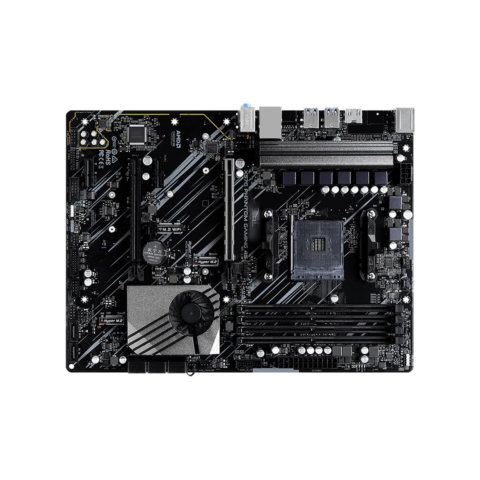Placa Base Placa Base Fit For ASRock X570 Phantom Gaming 4S Compatible con 5600 5600G 5700X 5800X3D CPU Socket AM4 4xDDR4 4066MHz M.2 PCIe 4,0