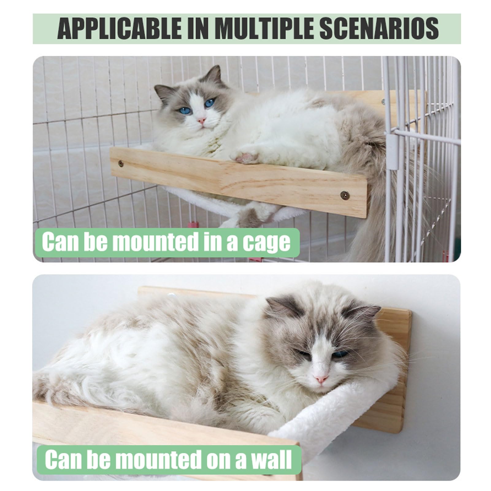 Hamaca para gatos, pared de escalada, escalera para gatos, para dormir, jugar con capacidad de carga de hasta 7 kg, elementos de pared para gatos, cómoda (cama para gatos 2)
