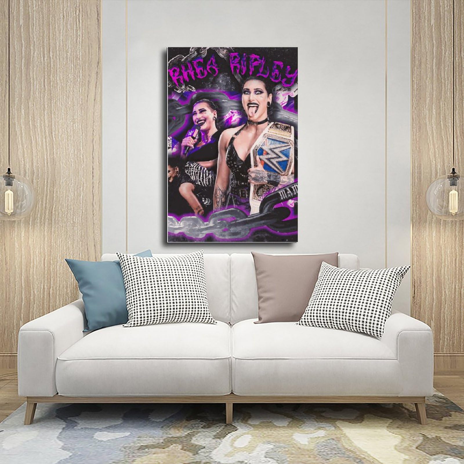 Poster Toile Rihanna MJKO 30x45cm - Décoration Chambre Bureau - Impression Haute Résistance Imperméable