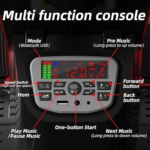 Miniatura 3 de XJD Go Kart - Pedal eléctrico de 12 V con batería para niños y adultos, para niños y adultos, en automóvil, vehículo eléctrico, auto de carreras