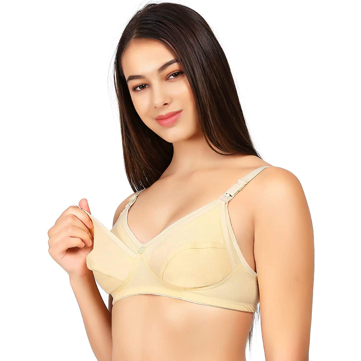 Women's Cotton Hosiery Non Padded Non Wired Maternity/Feeding Bra-image-36