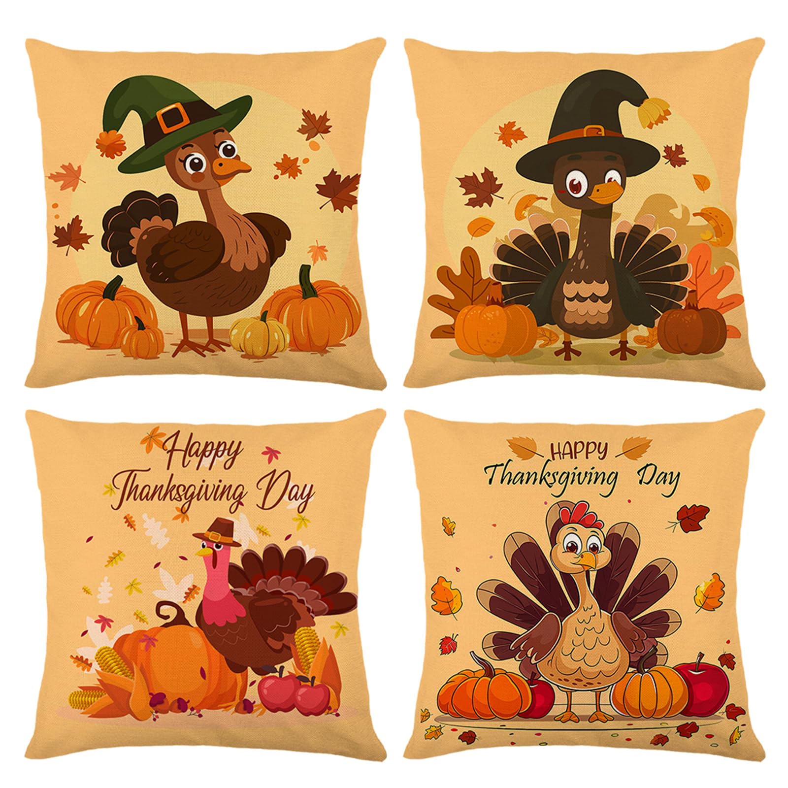 ONFAON Fall Pillow Covers, Set of 4