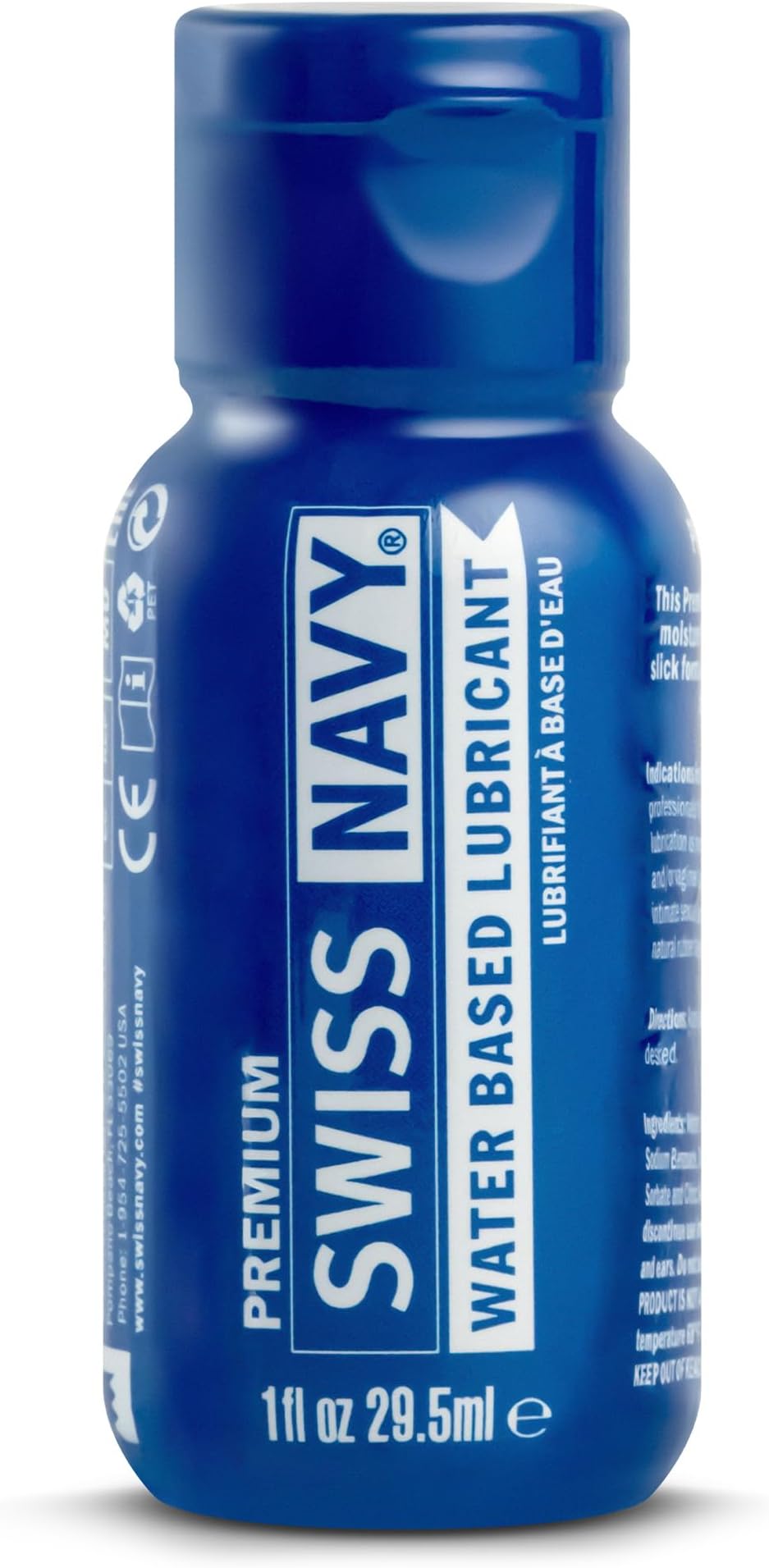 Swiss Navy Water-Based Lubricant, 30 ml SNWB1 | Lubricating Gel for Men, Women & Couples - Toy Safe - Non-Staining Formula - Compatible with Latex & Condoms