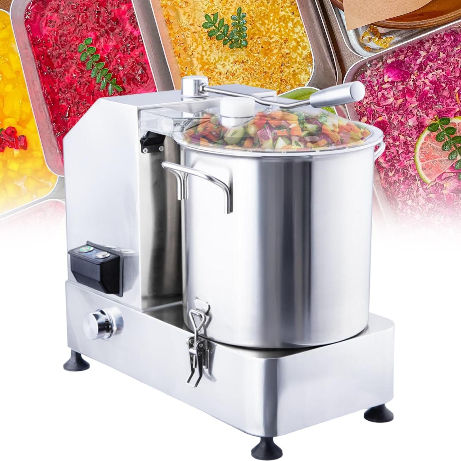 Sunseota Food Processor Electric Vegetable Chopper Meat Grinder 6L/9L/12L Stainless 12L-2000W