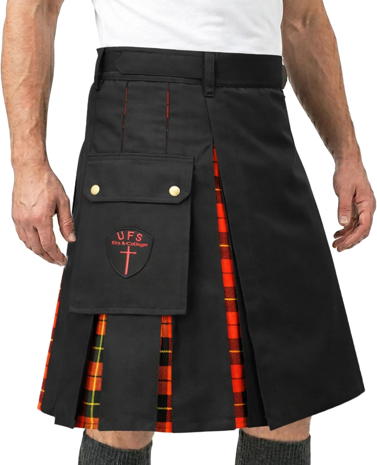 UFS Men’s Utility Kilt – Traditional Scottish Kilt for Men, Cotton Casual & Costume Wear