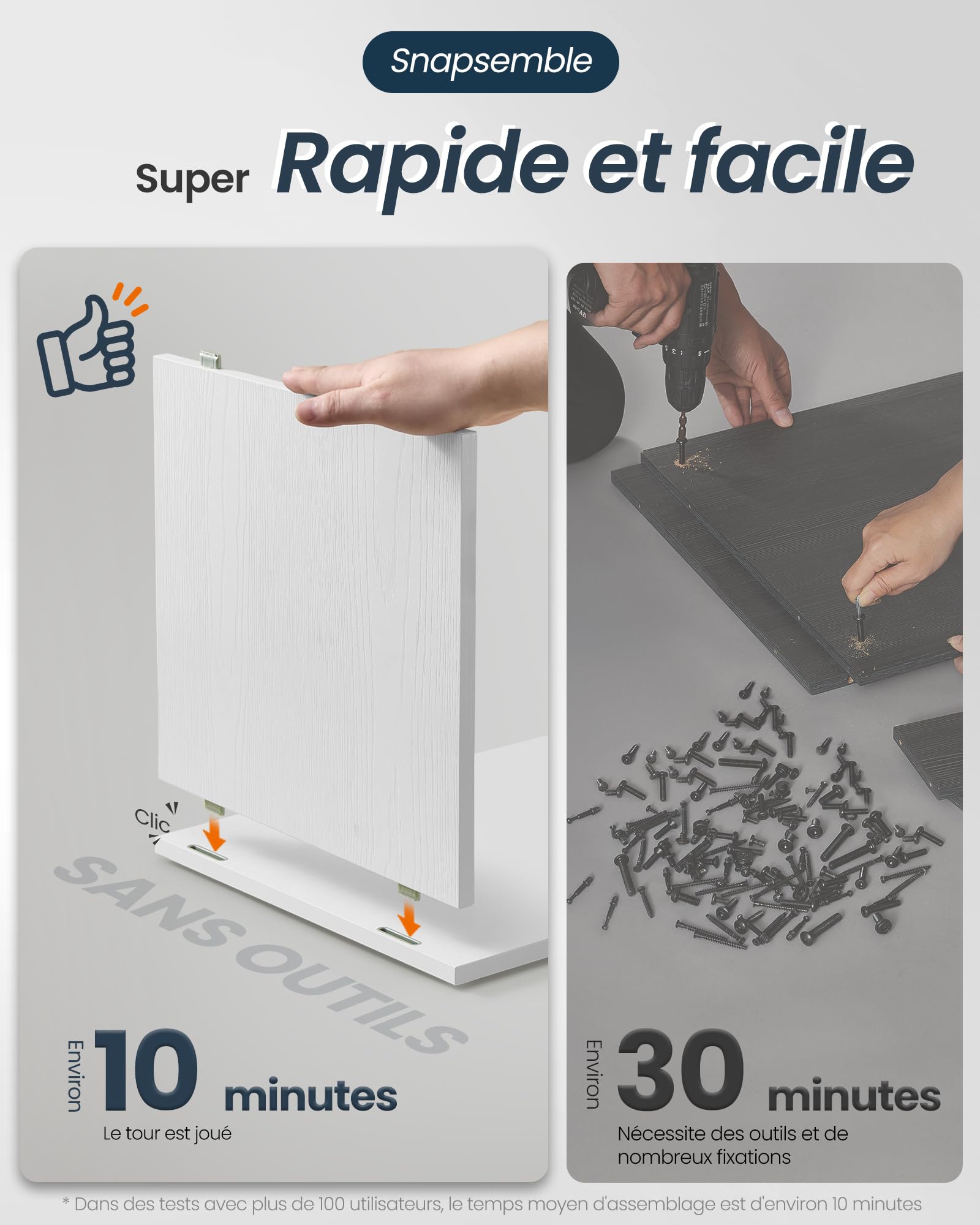 SONGMICS Home Armoire de Salle de Bain avec Miroir, Snapsemble Montage Super Rapide, Meuble de Rangement Mural, Étagères Réglables, Moderne, 15 x 60 x 55 cm, Blanc Neige BBC114WE01