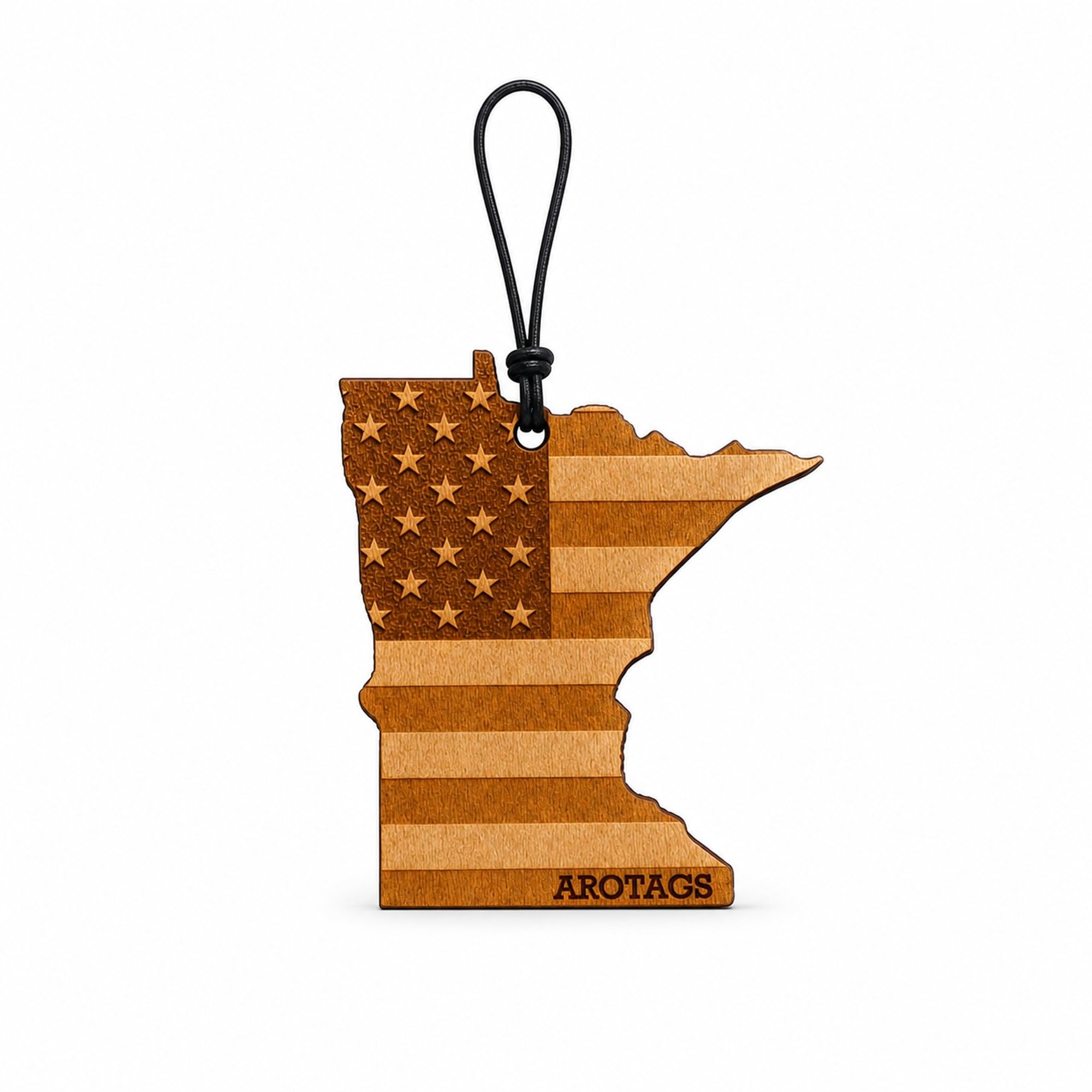 Arotags Wooden Car Air Freshener, Cedar — Reusable Diffuser Hanging