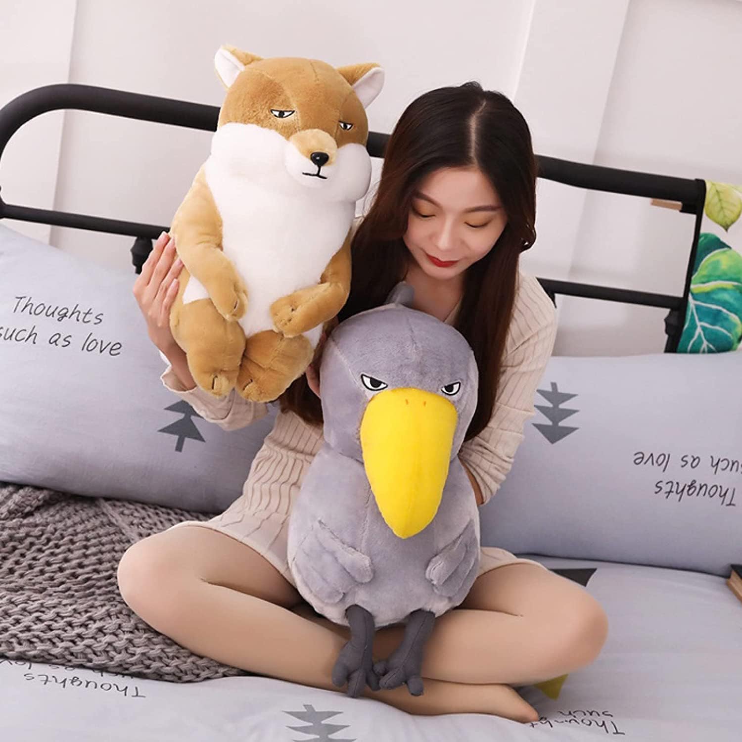 Amazon.co.jp: JINUO ハシビロコウ サプライズ ぬいぐるみ 抱き枕