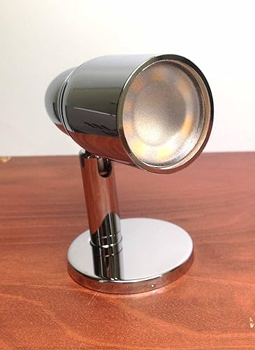 Miniatura 3 de Pactrade Marine Acento LED cromado latón luz de lectura barco marino 2W 52 lúmenes