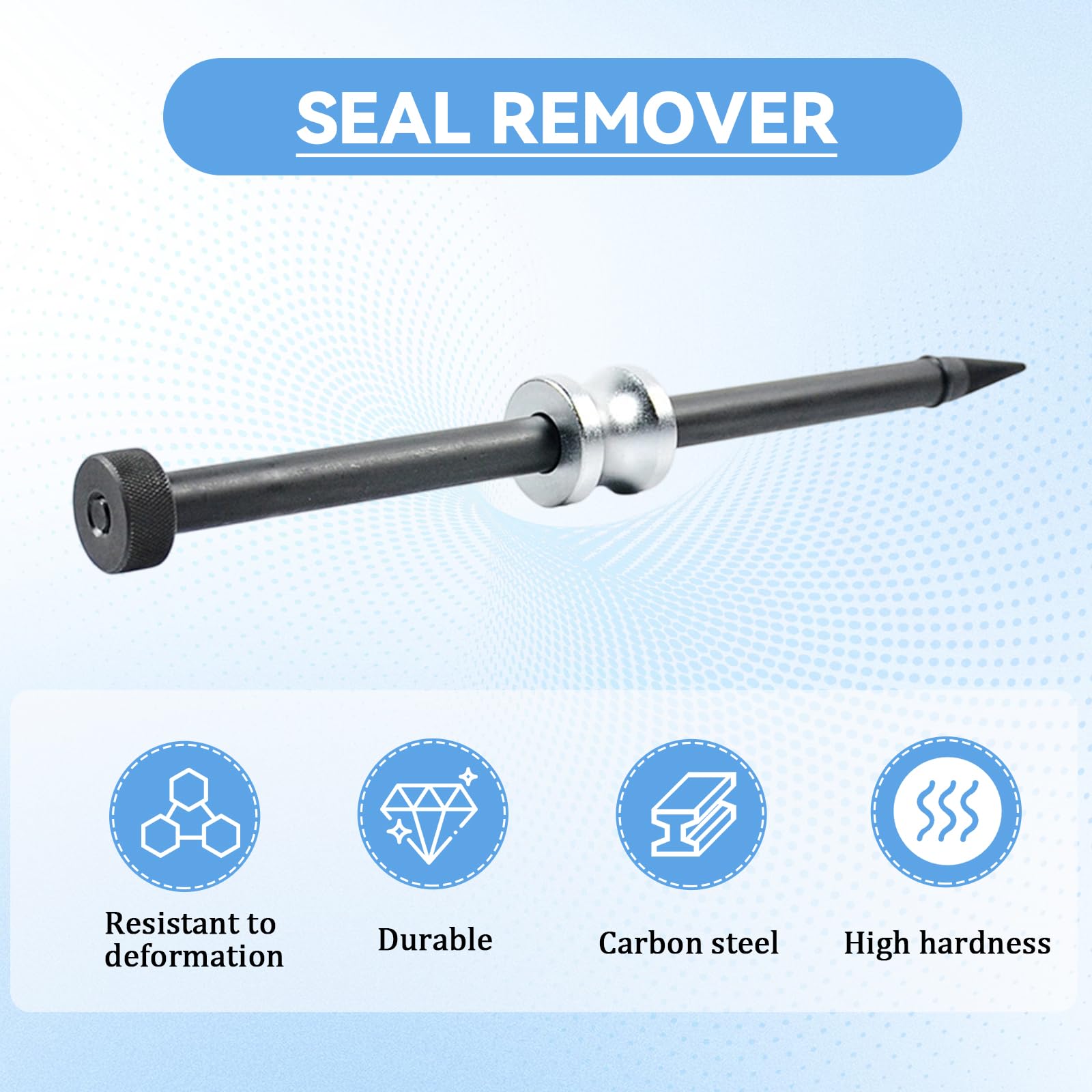 Extracteur de Joints D’Injecteur, avec Marteau Coulissant, pour Enlever Les Injecteurs, Joints D'étanchéité en Acier au Carbone, Universel pour Voiture - Noir