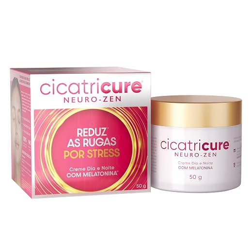 Cicatricure Neurozen Creme Dia e Noite com Melatonina – Reduz Linhas de Expressão e Rugas de Stress; Hidrata, Ilumina e Suaviza a Pele Cansada; Textura Leve para Todos os Tipos de Pele | 50 g