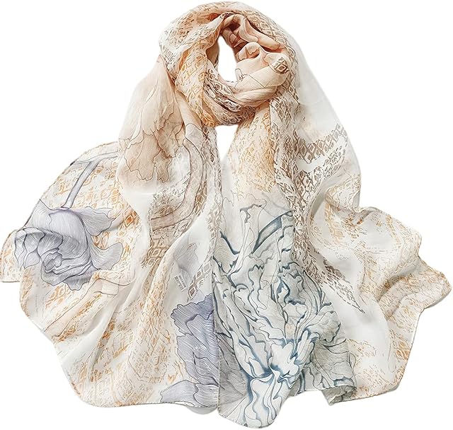FAIRYGATE Ladies Chiffon Scarf Soft Georgette Headwrap Girls Headscarf Sheer Wrap Women's Scarves & Wraps