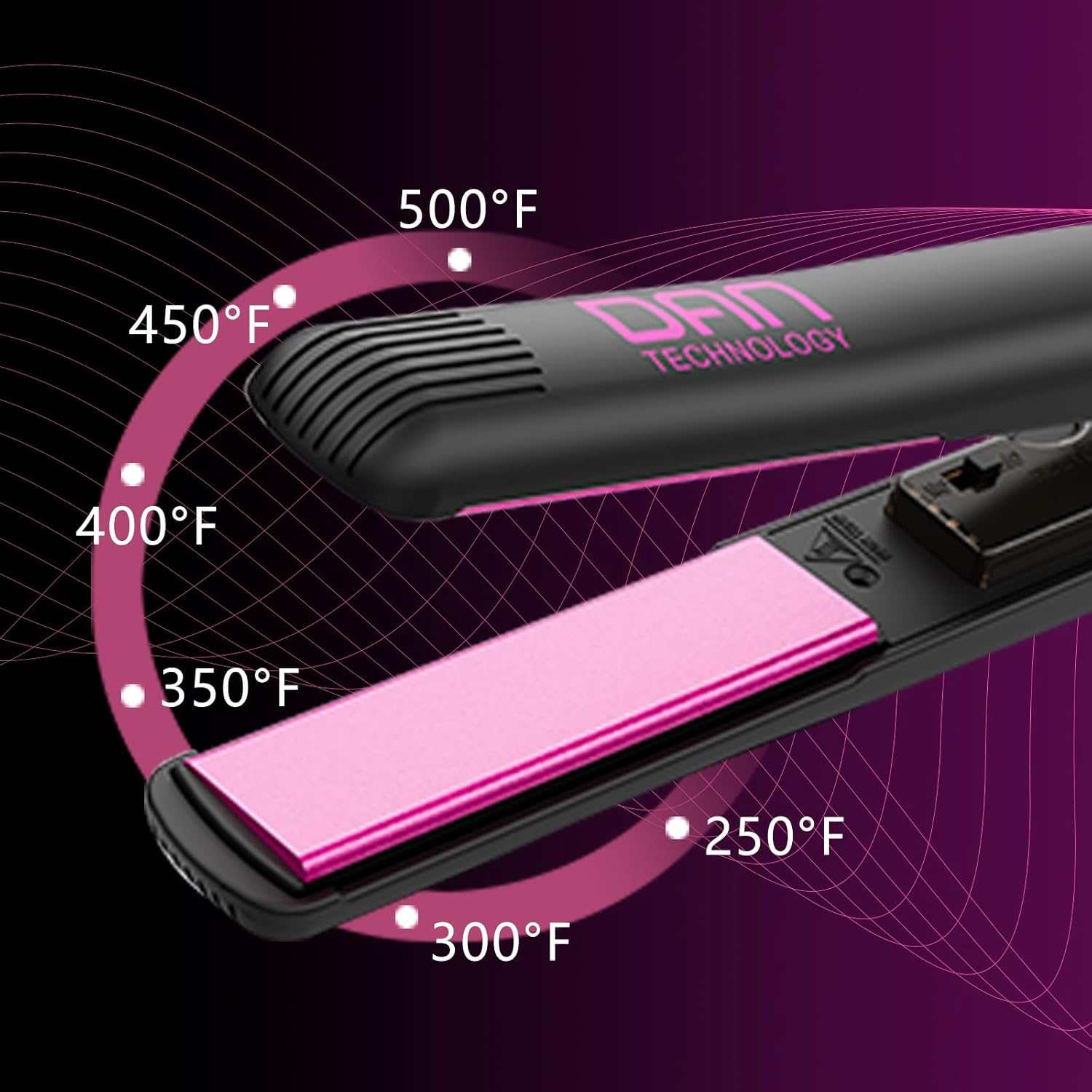 DAN Technology Flat Iron and Small Hot Comb for Black Women's Hair, Wigs - Hair Straightener