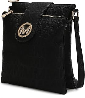 MKF Crossbody Bags for women â€“ Cross body Strap, Messenger Purse â€“ PU Leather Handbag, Womens Fashion Pocketbook Black