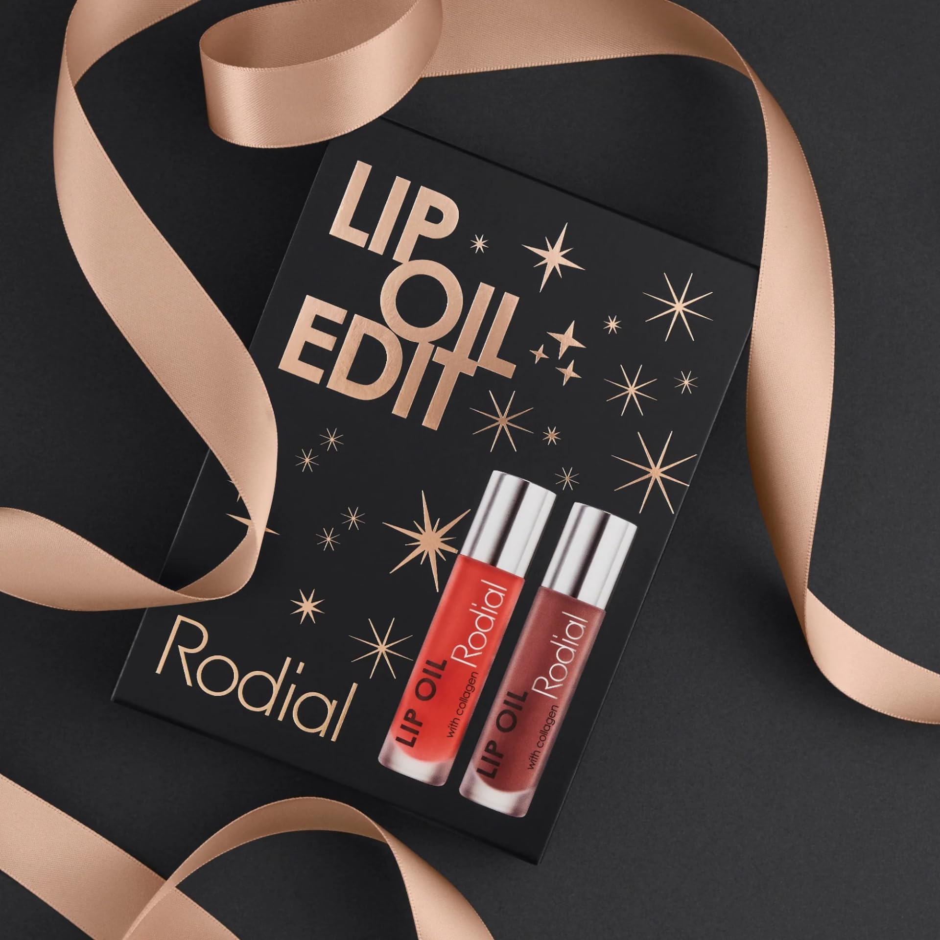 Rodial Lip Oil Edit Kit - Holiday Gift Set with Lip Oil Sugar Coral 0.13 fl. oz & Lip Oil Wild Plum 0.13 fl. oz, Hydrating, Plumping, High-Shine Botanical Lip Oils for Glossy Finish
