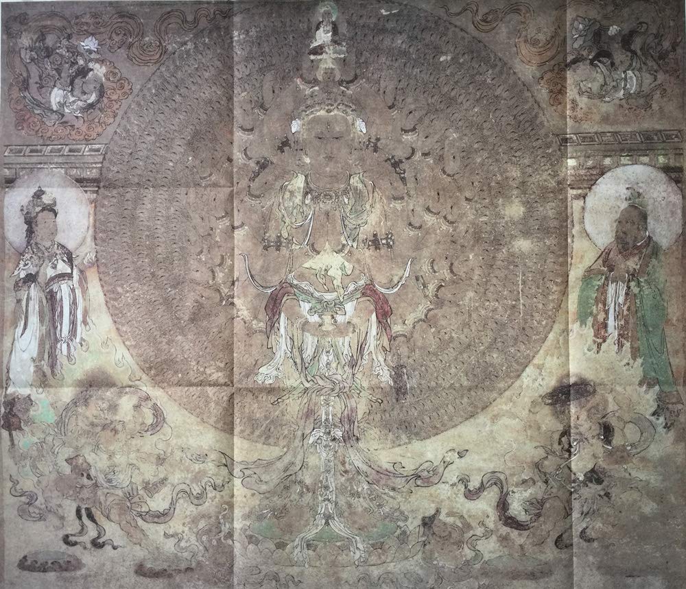 【希少・美品】敦煌石窟壁画 拓本 掛け軸 観音像 仏教美術 希少・美品】敦煌石窟壁画 拓本 掛け軸 観音像 仏教美術 希少・美品】敦煌