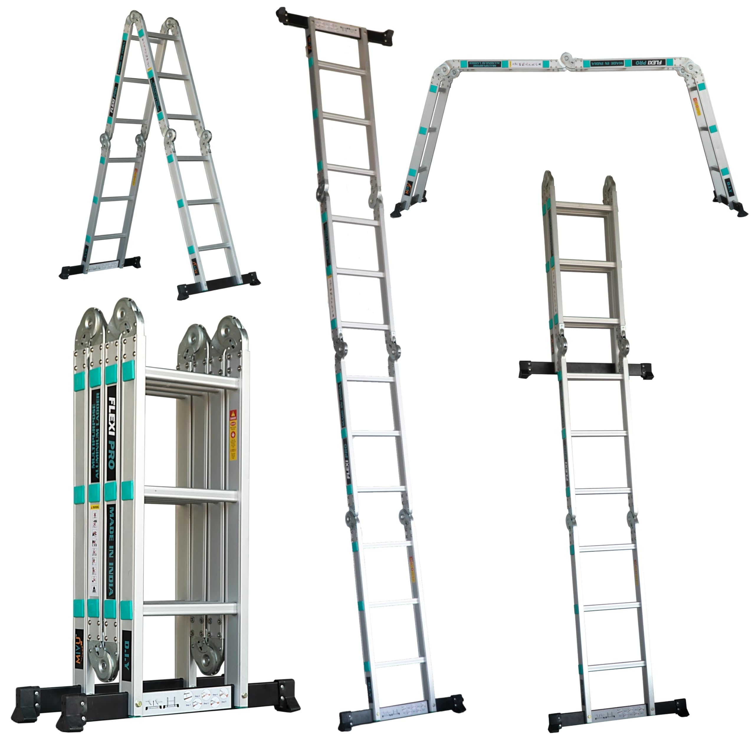 See full amazon price history chart for Mivu Flexi Pro 12 feet (12 Steps) 8-in-1 Multipurpose Foldable Aluminium Ladder | Made in India | Heavy Duty Portable Step Ladder for Home & Outdoor use (Without Scaffolding Plates) Mivu Flexi Pro 12 feet (12 Steps) 8-in-1 Multipurpose Foldable Aluminium Ladder | Made in India | Heavy Duty Portable Step Ladder for Home & Outdoor use (Without Scaffolding Plates) (B0D22SGRRQ) Amazon Price History, Amazon Price Tracker