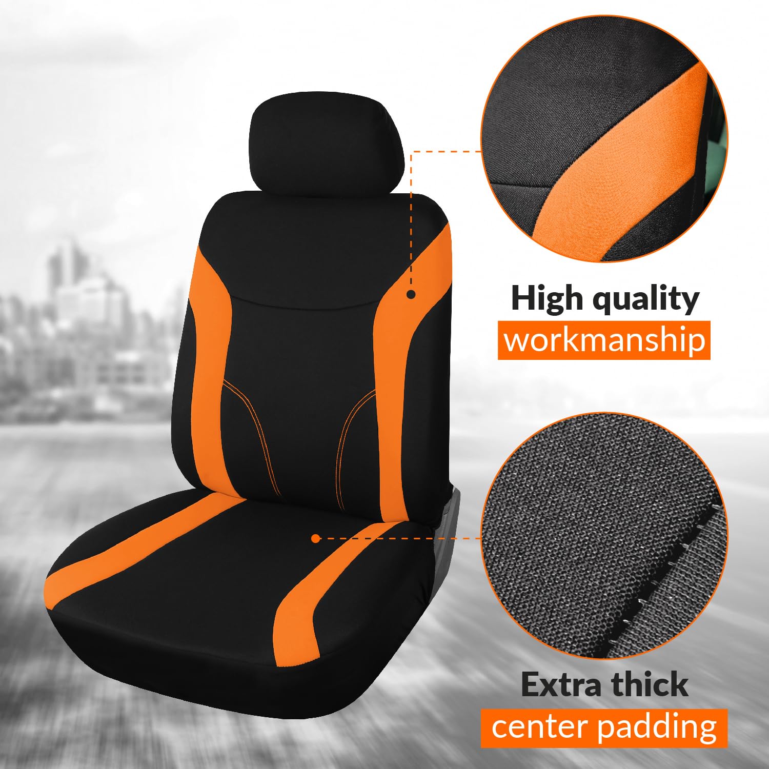 Upgrade4cars Autostoelhoezen voorstoelen Groen Zwart