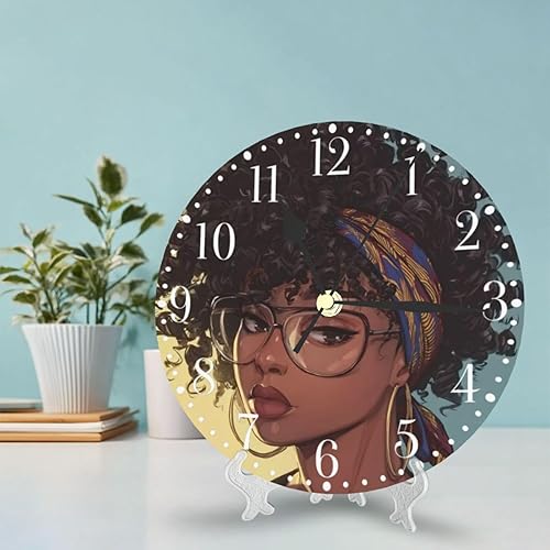 Vista 73 de KiuLoam Reloj de pared redondo de elefante africano, silencioso, sin tictac, funciona con pilas, fácil de leer para estudiantes, oficina, escuela