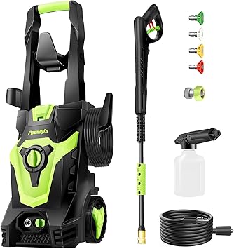 Pressure Washer, Foam Cannon, 4 Different Pressure Tips, Power Washer for Cars/Fences/Driveways/Home/Patios