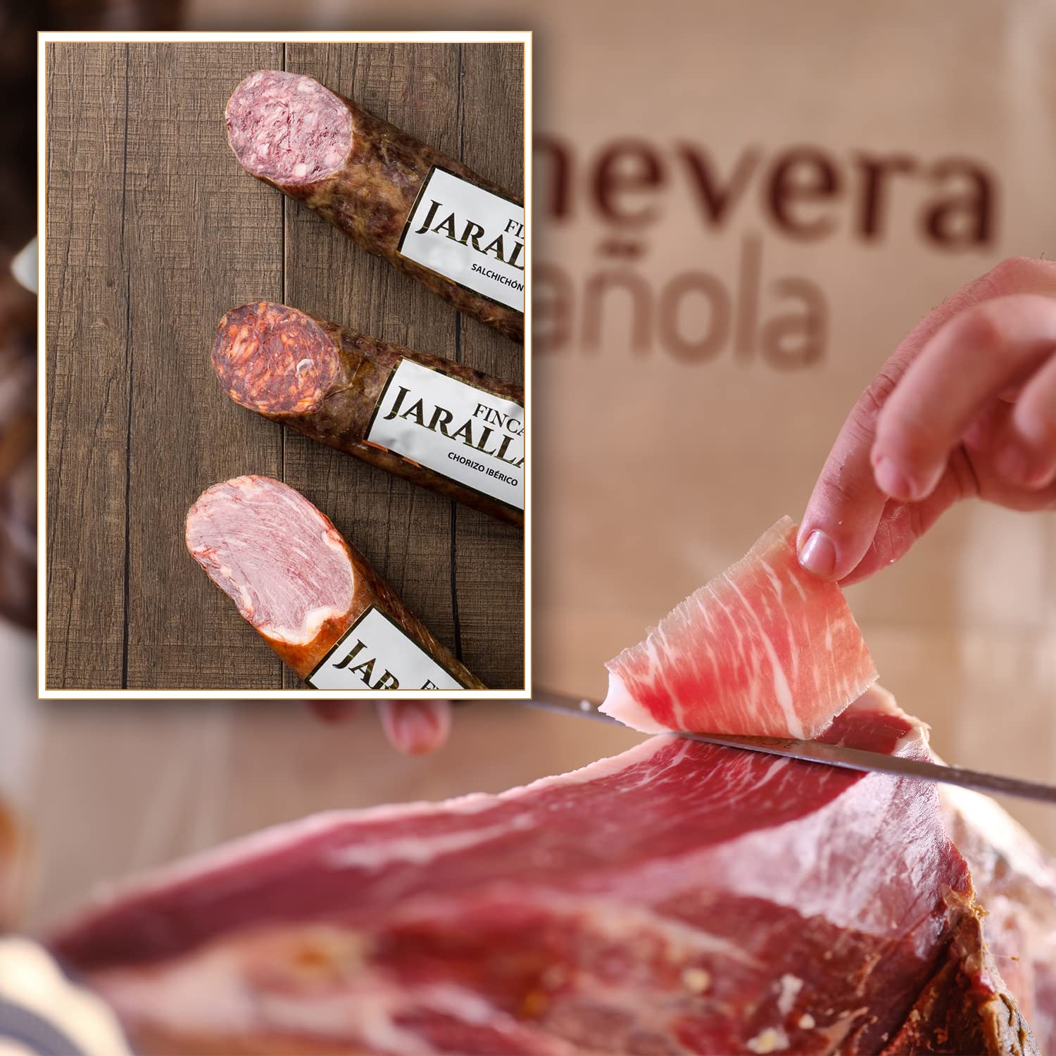 Finca Jarallana Surtido Ibérico Pack Embutidos 5 Platos 100 g Secado Natural