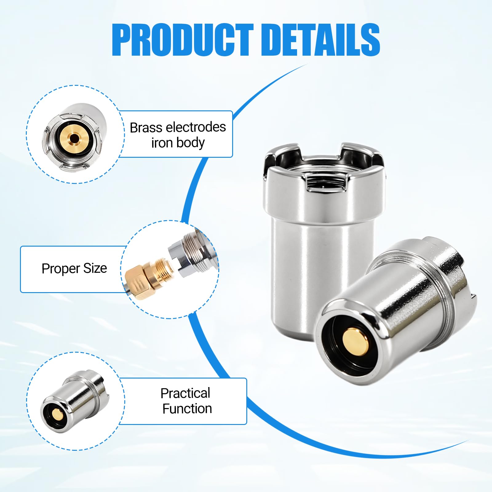 Magnetischer Adapter mit 510-Gewinde, Gewinde-Magnetadapter, Lötkolbenringadapter, Steckverbinder, Reparaturteile für Leiterplatten, Reparaturteile für elektronische Geräte, Wartung, 8 Stück