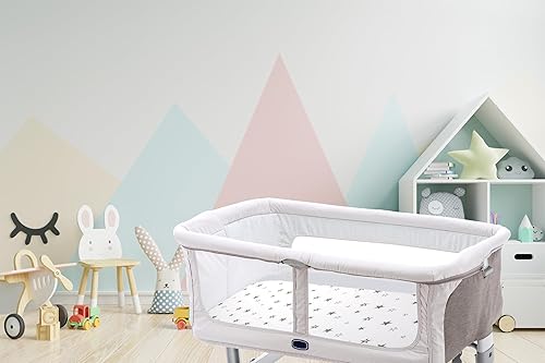 Miniatura 5 de Paquete de 3 sábanas orgánicas para moisés compatibles con Mika Micky, Baby Delight, Dream On Me, AMKE y otros protectores de colchón para moisés de