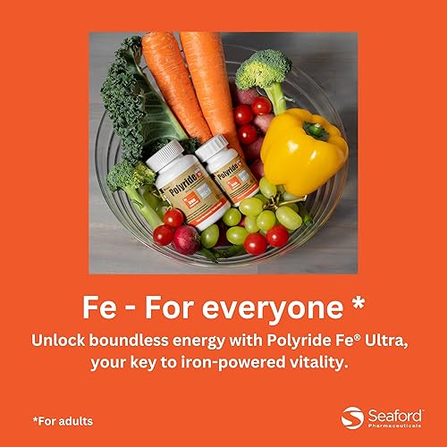 Vista 6 de Complejo de suplemento de hierro ultra polisacárido 350 mg - Apoyo energético con hierro - tratar la anemia por deficiencia de hierro - 125 mg