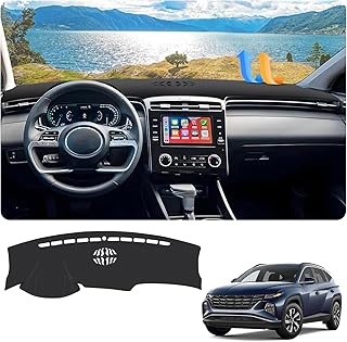 Dash Cover for Hyundai Tucson 2022-2024 Dashboard Mat for Tucson Accessories Sunshade Nonslip Mesh Protector No Glare Black (Only Fit 4.2 Inch Digital Cluster,Not Fit 10.25 Inch)