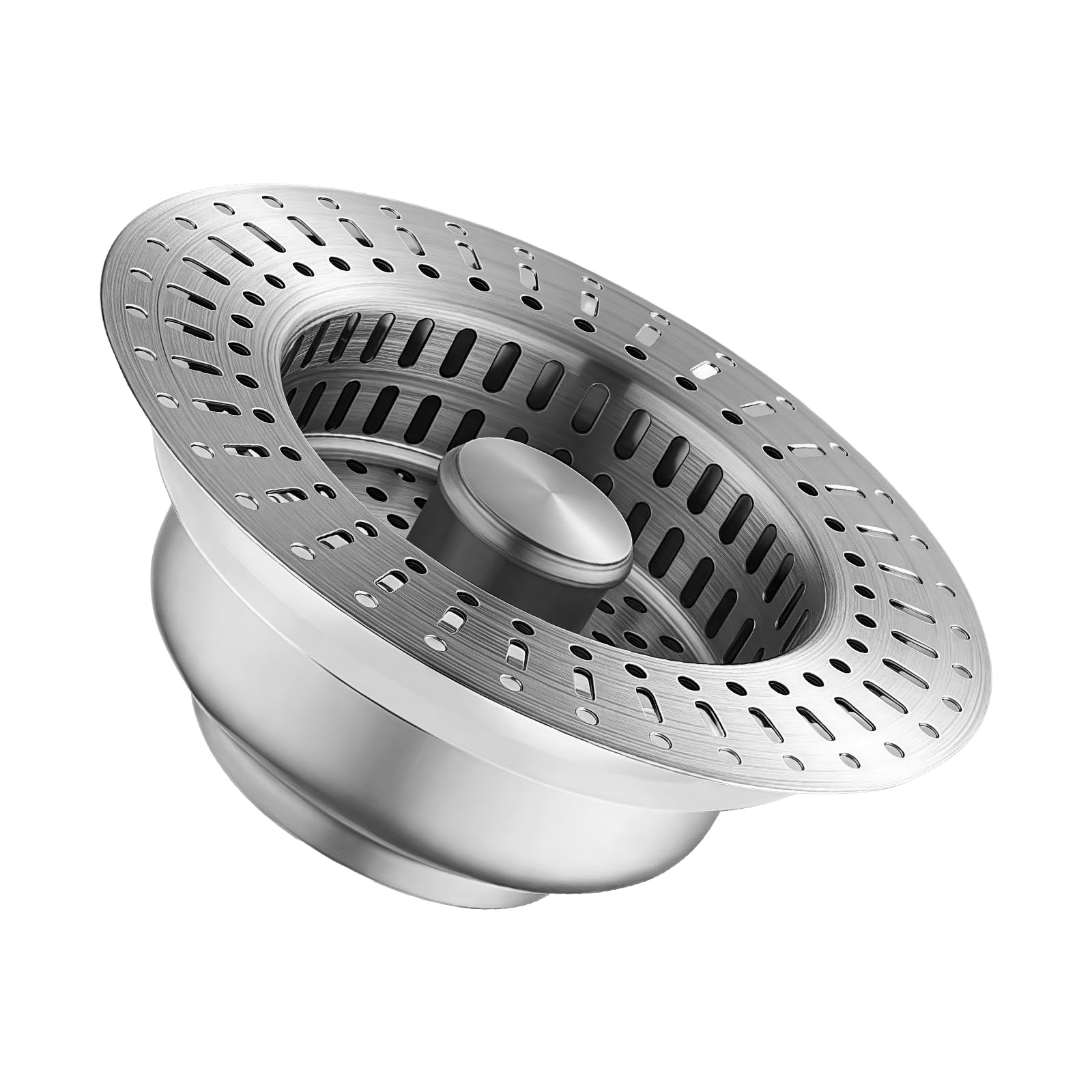 Stainless Steels Kitchen Sink Drain Strainer AntiClog Sinks Stoppers Bounce Cores Strainers Basket Filter Easy to Use Stainless Steels Sink Stoppers Bathroom Strainer