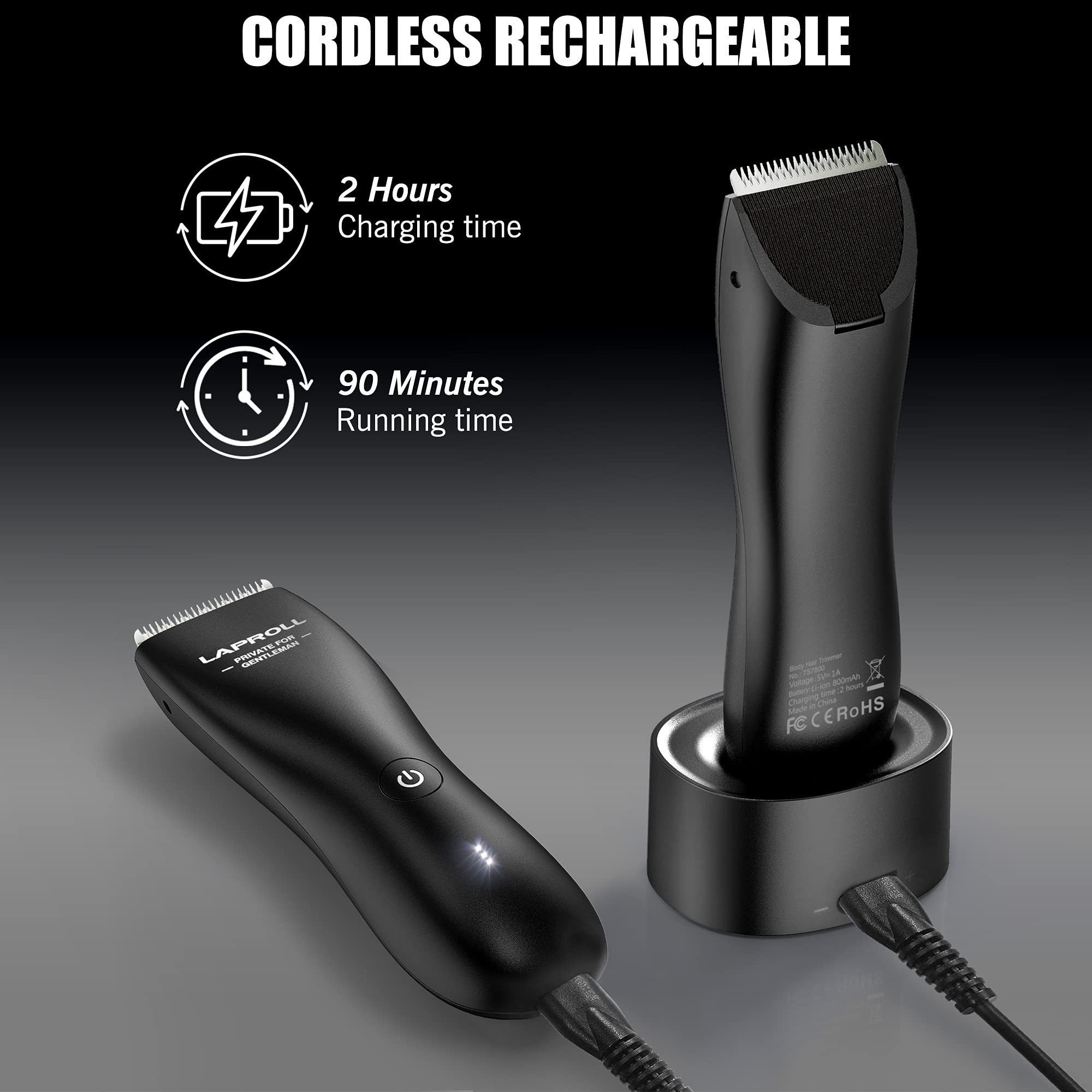 Electric Groin Hair Trimmer (ブラック) Amazon.com: Electric Groin Hair Trimmer for Men, Body Hair Trimmer