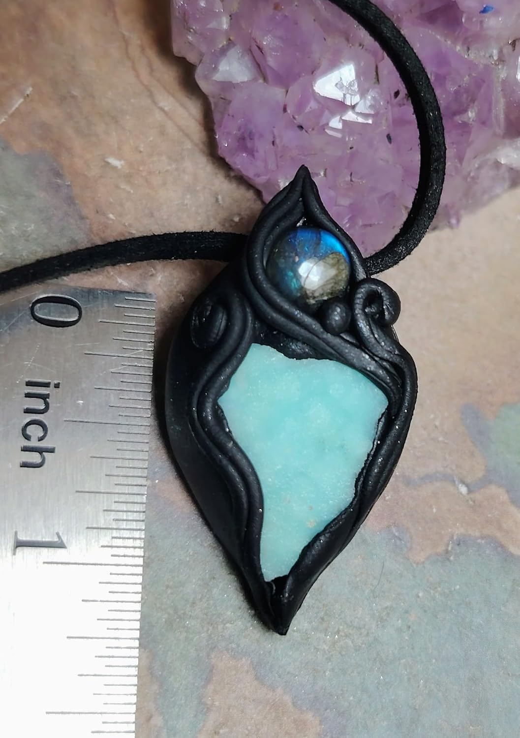 | Sirian Starseed Stargate Necklace | Raw Blue Hemimorphite Specimen Pendant | Sirius Constellation 5D Ascension Energy |Jewelry for the New Earth