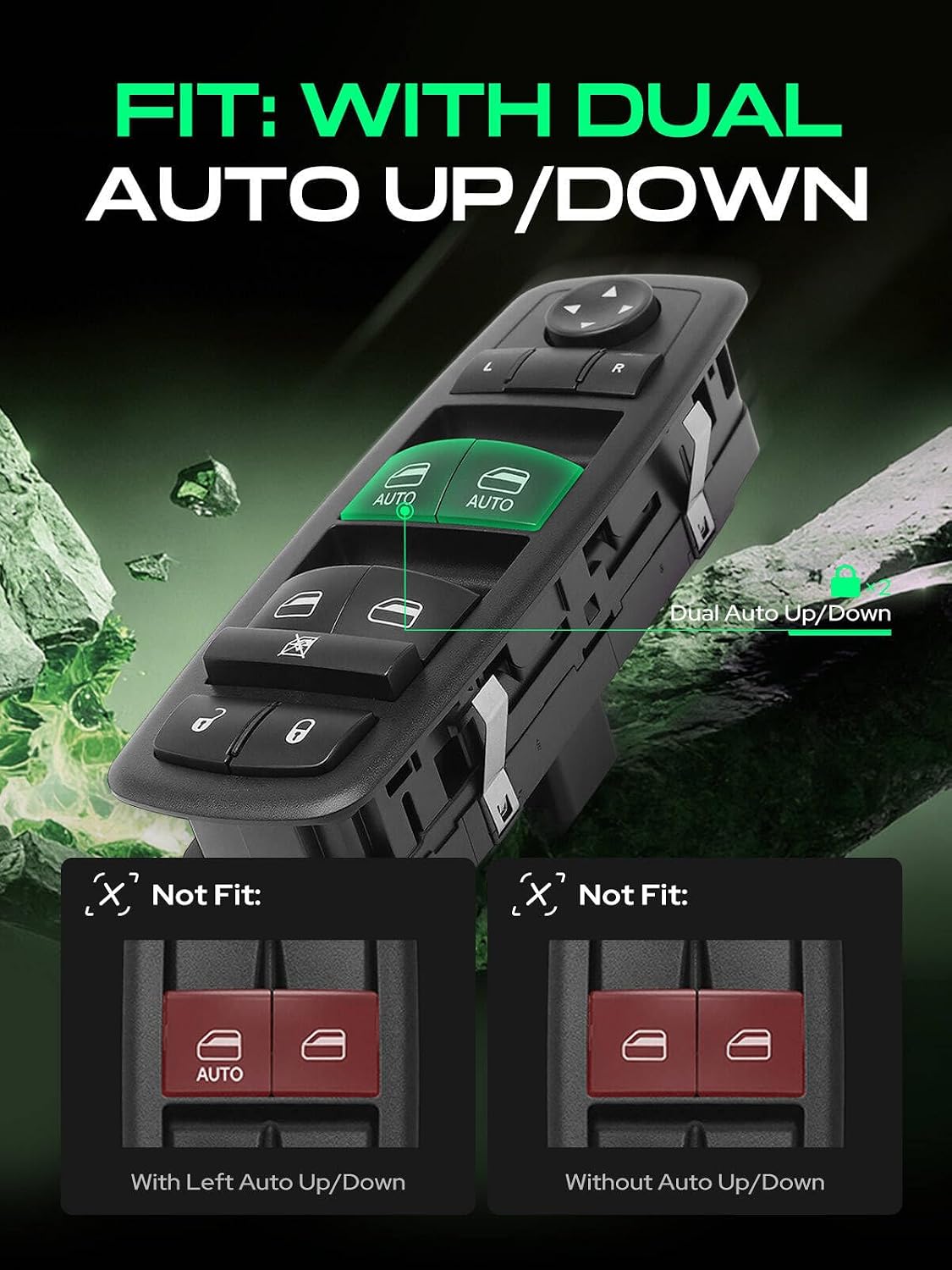 YHTAUTO 3+0 Pins Power Window Switch Driver Side for Dodge, Chrysler image 5