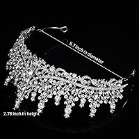 Vista 19 de TOBATOBA - Corona dorada para mujer, tiara de boda, corona de reina, corona de cristal, coronas de princesa real para ramos de flores, tocado