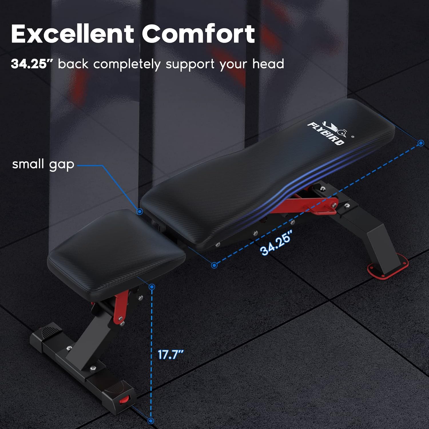 FLYBIRD Weight Bench, 1100LBS Weight Capacity Strength Training Bench Heavy-Duty Adjustable Workout Bench : Sports & Outdoors