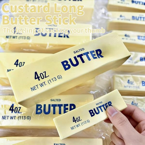 Butterstick, Cheese, giocattolo antistress con stampo per formaggio realistico e fori per formaggio, giocattolo antistress, sicuro e non tossico per adulti e bambini - 4