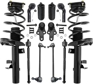 Detroit Axle - Front Suspension Kit for Ford 2013-2018 Focus [S SE Titanium] Struts & Coil Spring Sway Bar Links Tie Rods Lower Ball Joints Boots Replacement Quick Install Ready Struts Shocks Assembly