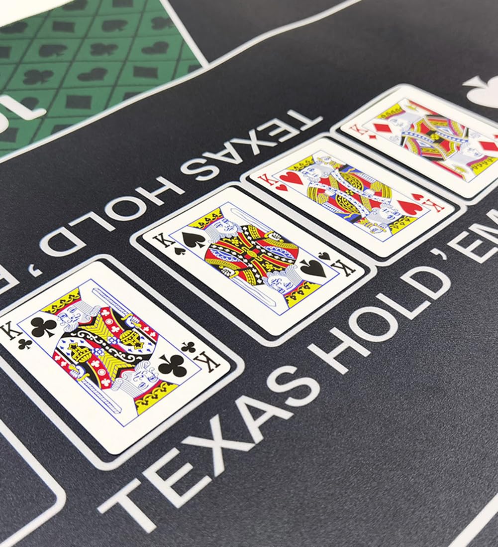 Tapis de Poker, Tapis de Table Poker 120 x 60 cm, Plateau Pliable for 8 à 10 Joueurs