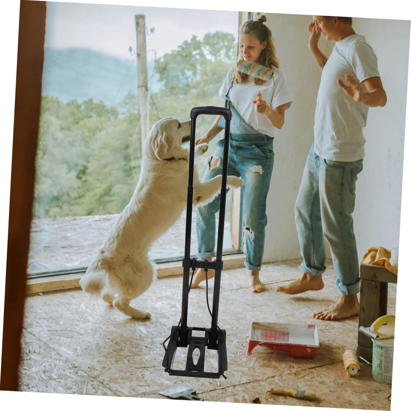 Baluue Carrito Utilitario Plegable para Compras y Equipaje Portátil Ruedas Resistentes de Hierro y Abs, Diseño Compacto y Plegable Adecuado para Viajes y Mudanzas