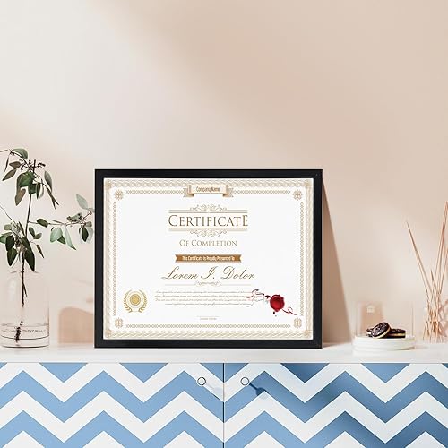 Miniatura 6 de WIFTREY Juego de 18 portarretratos negros de 8.5 x 11 pulgadas, marcos de fotos de 8.5 x 11 pulgadas a granel para certificado de documento, diploma