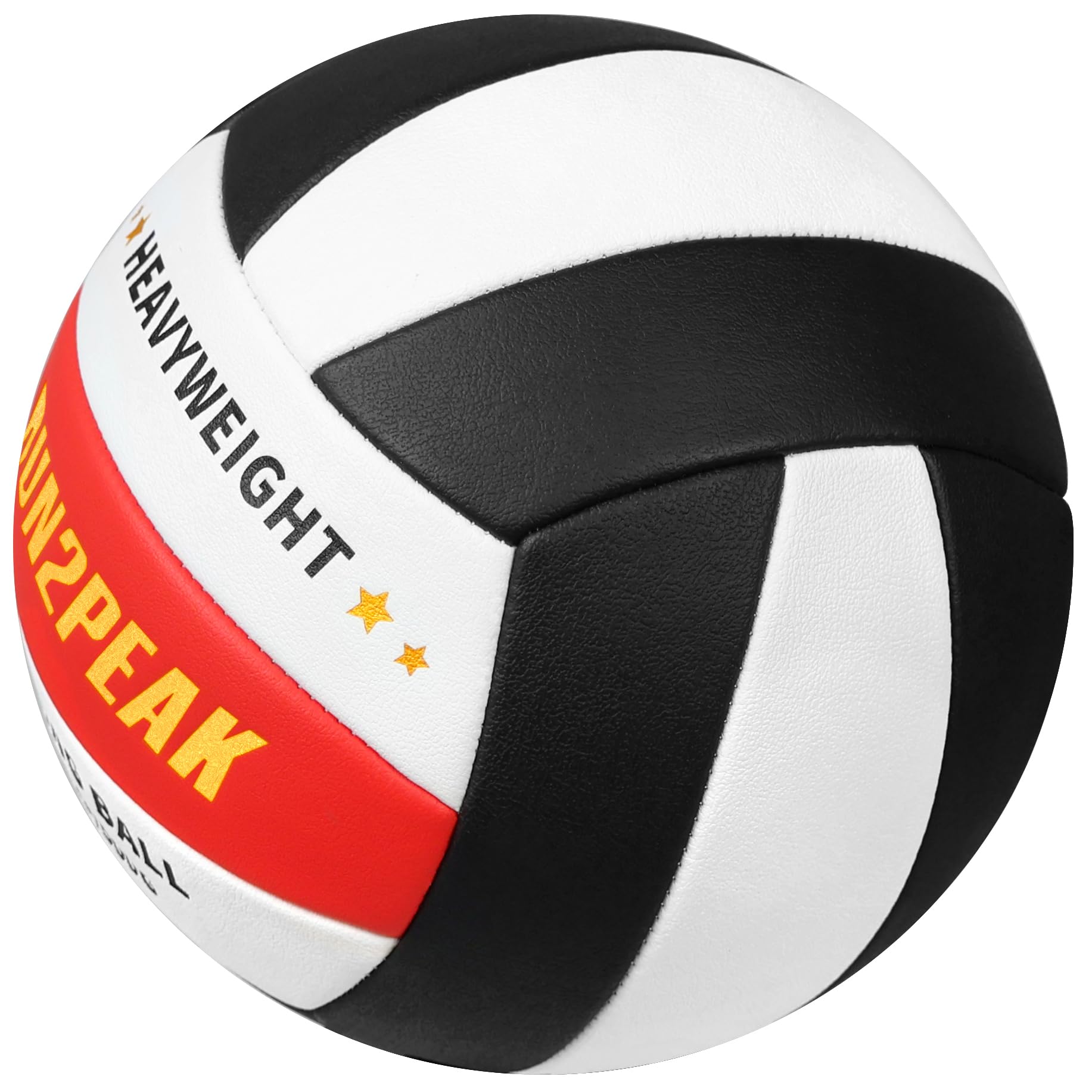 RUN2PEAK ZPQ16 Ballon de volleyball lesté Noir/rouge/doré